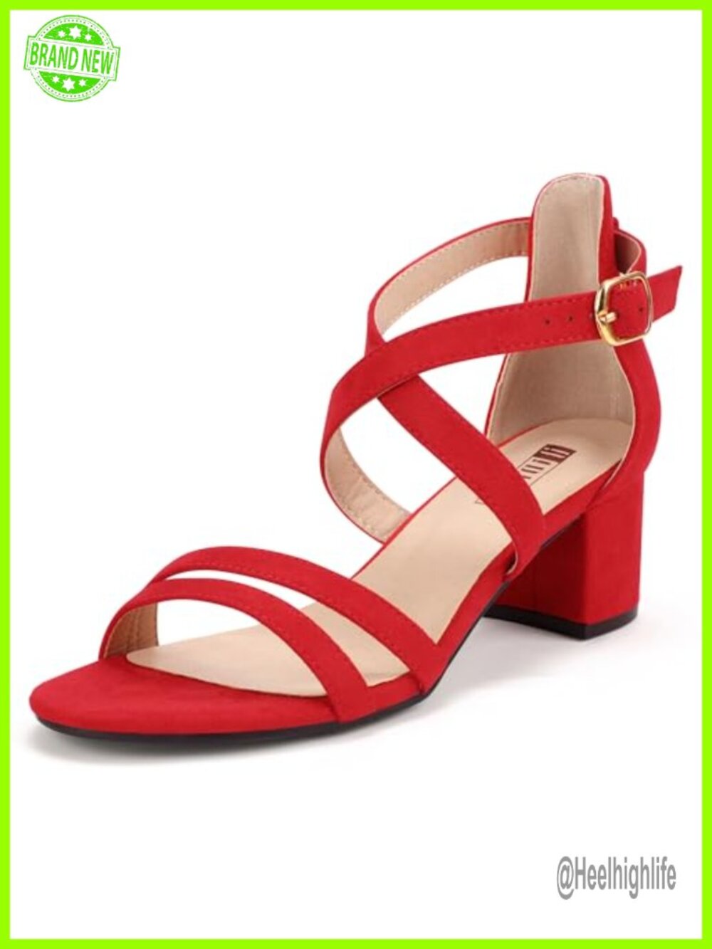 Womens Strappy Low Chunky Heeled Sandals Open Toe Ankle Strap Buckle